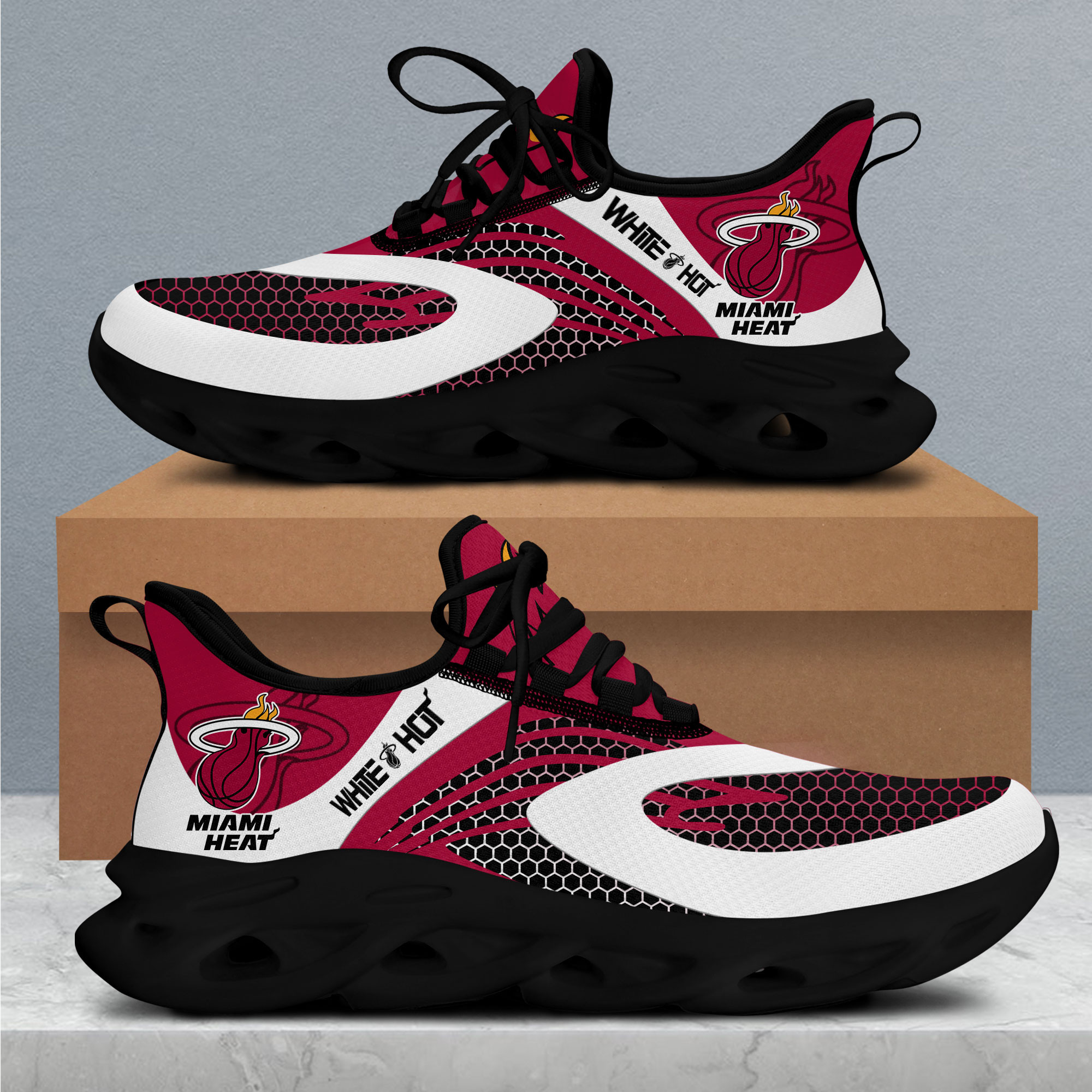 JWFancy Miami Heat Max Soul Shoes Sneakers For Men And Women
