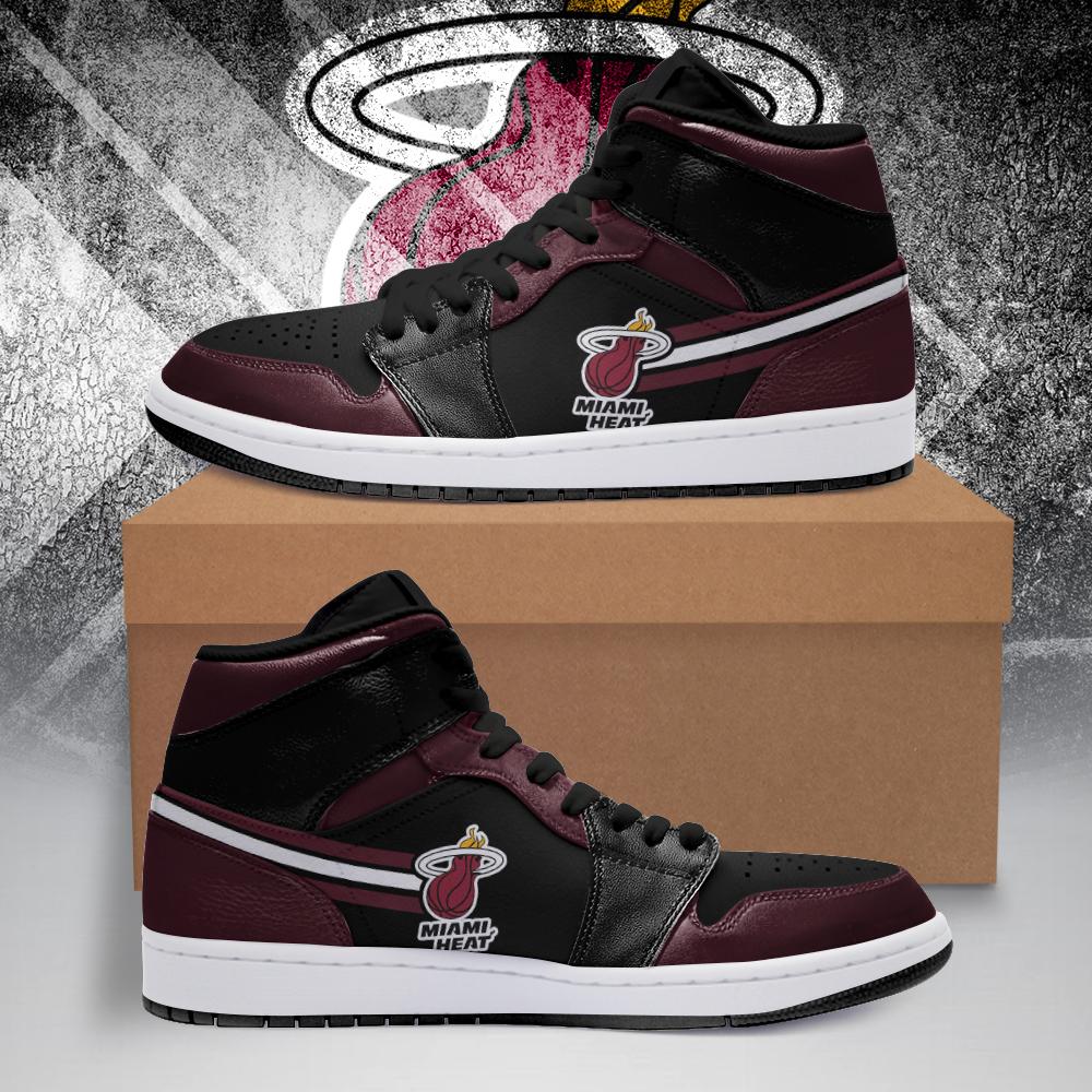 JWFancy Miami Heat NBA AJ1 High Sneakers Shoes For Men And Women