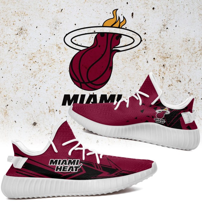 JWFancy Miami Heat Yeezy Boost Shoes For Men And Women