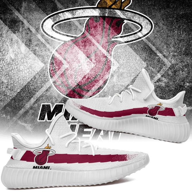 JWFancy Miami Heat Yeezy Boost Shoes For Men And Women