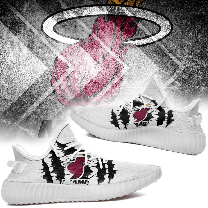 JWFancy Miami Heat Yeezy Boost Shoes For Men And Women