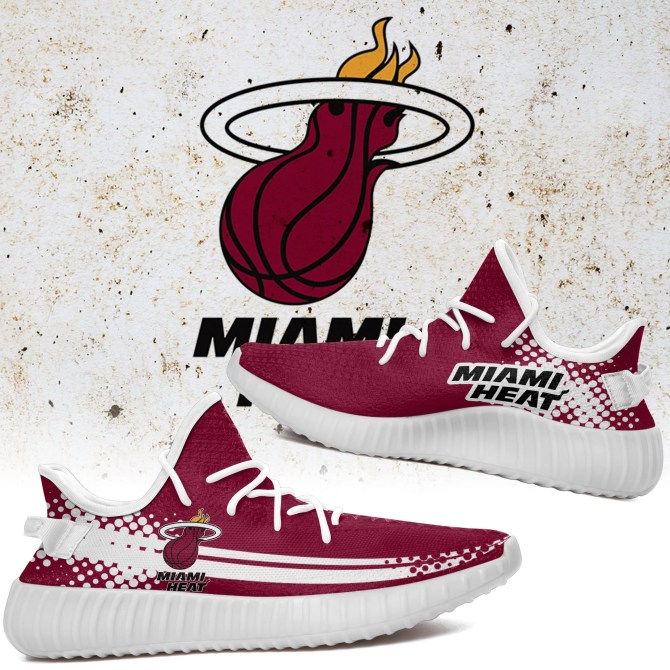 JWFancy Miami Heat Yeezy Boost Shoes For Men And Women