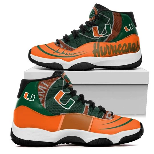 JWFancy Miami Hurricanes AJ13 Sneakers Shoes For Men And Women