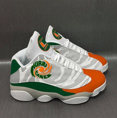 JWFancy Miami Hurricanes AJ13 Sneakers Shoes For Men And Women