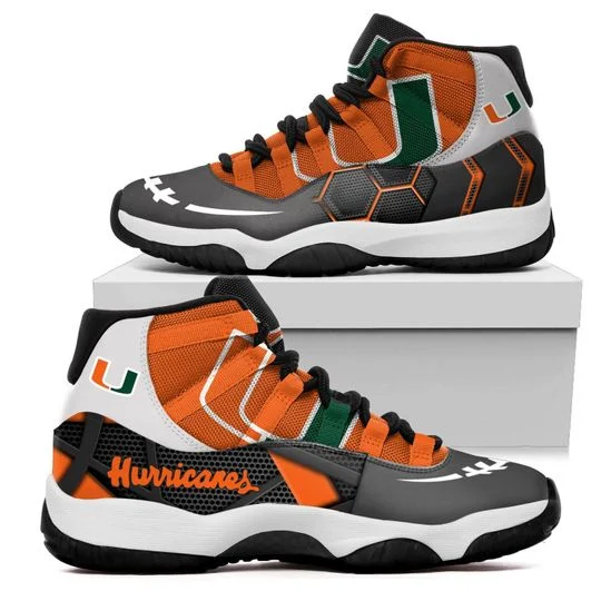 JWFancy Miami Hurricanes AJ13 Sneakers Shoes For Men And Women