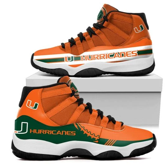 JWFancy Miami Hurricanes AJ13 Sneakers Shoes For Men And Women