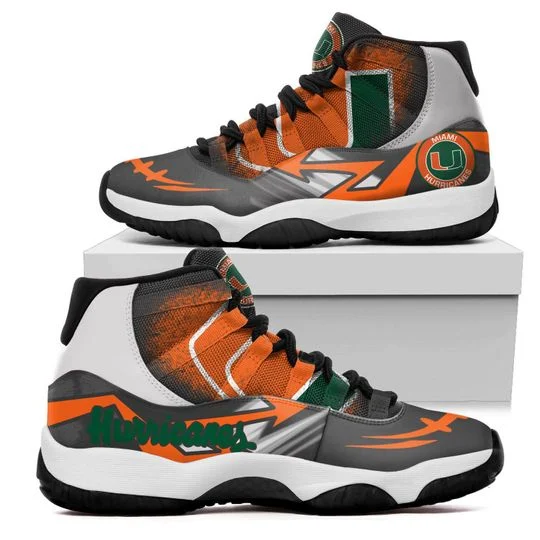 JWFancy Miami Hurricanes AJ13 Sneakers Shoes For Men And Women