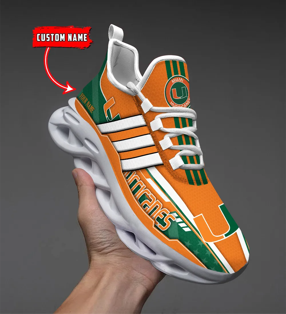 JWFancy Miami Hurricanes Max Soul Shoes Sneakers For Men And Women