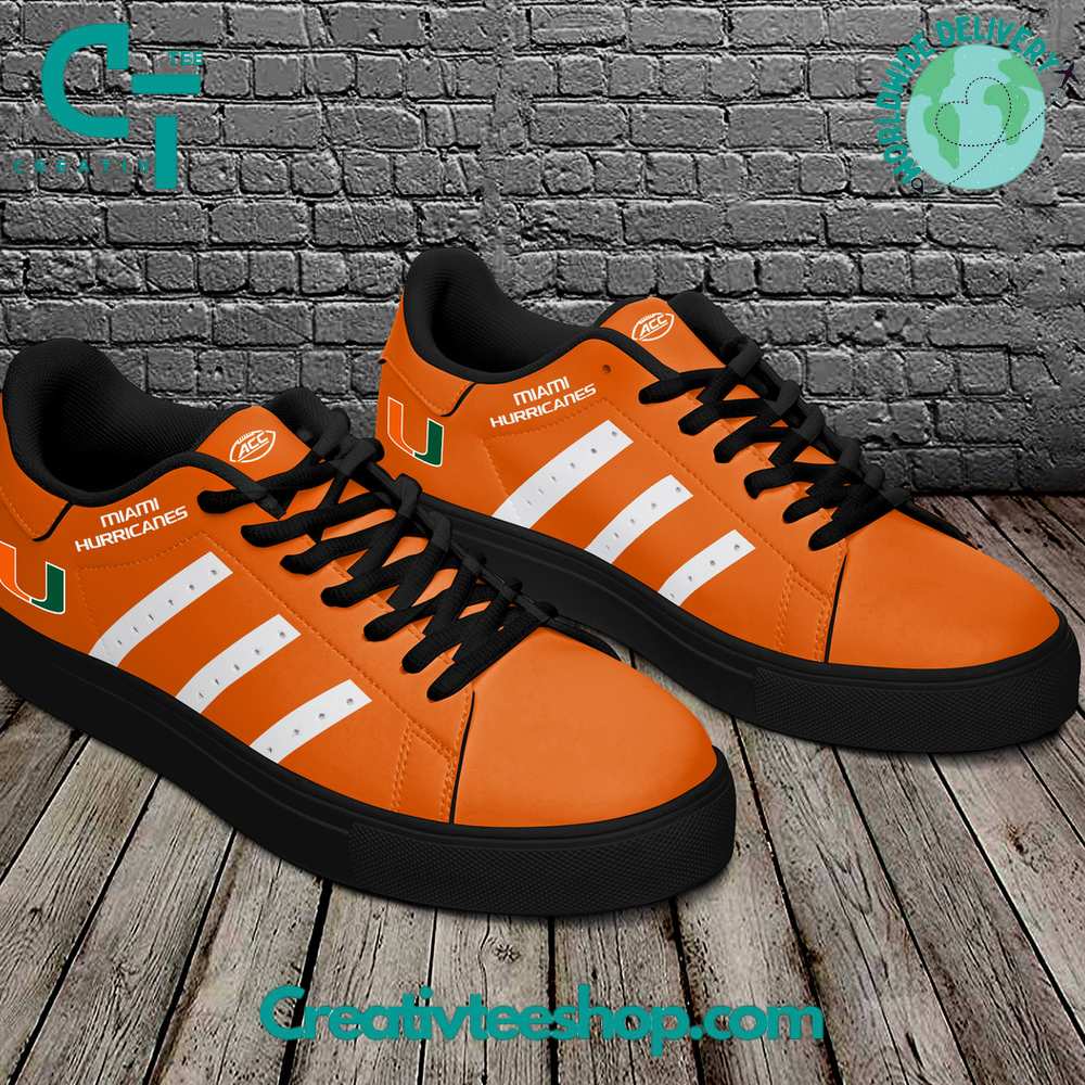 JWFancy Miami Hurricanes Skate Stan Shoes Sneakes For Men And Women