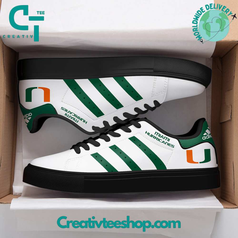 JWFancy Miami Hurricanes Skate Stan Shoes Sneakes For Men And Women