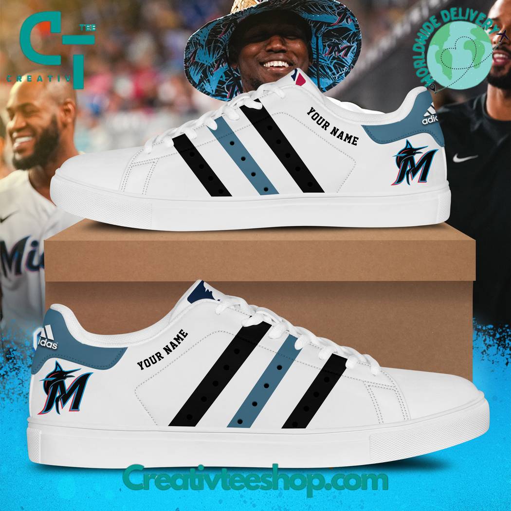 JWFancy Miami Marlins Skate Stan Shoes Sneakes For Men And Women