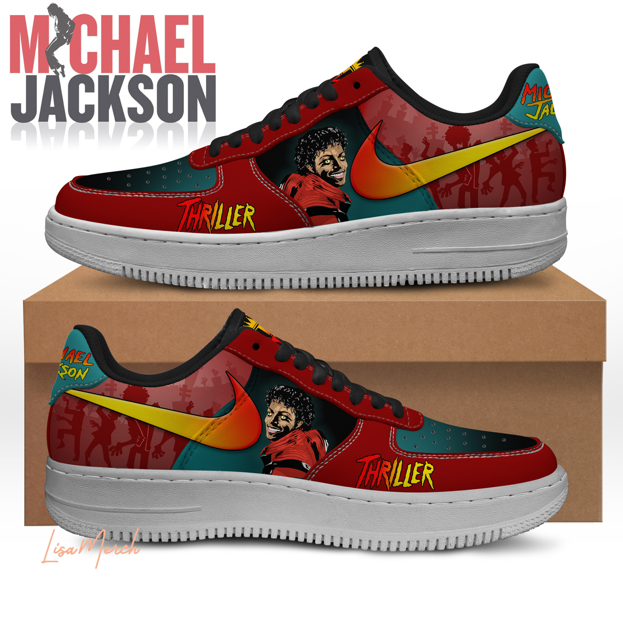 JWFancy Michael Jackson Air Low-Top Sneakers Shoes For Men And Women