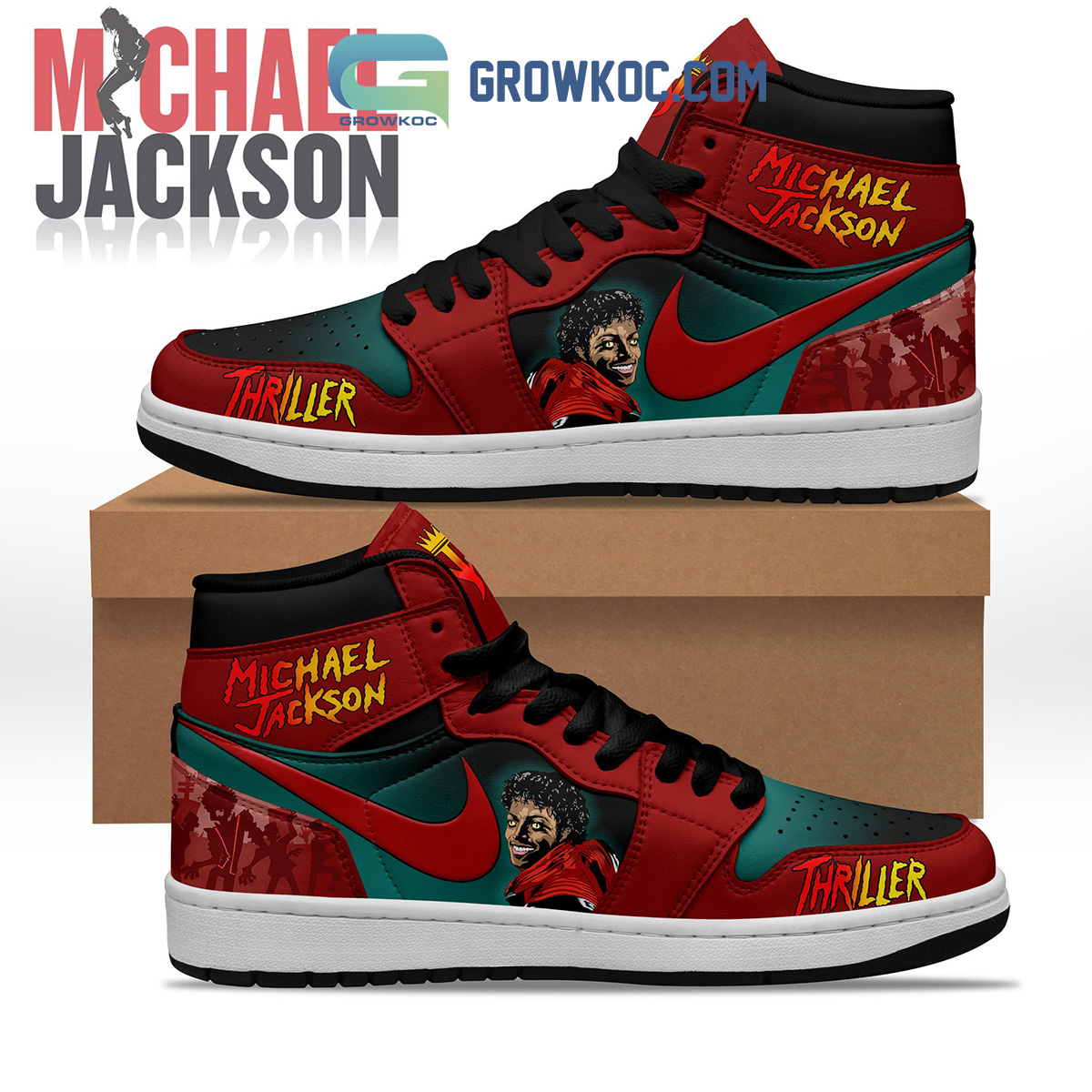 JWFancy Michael Jackson AJ1 High Sneakers Shoes For Men And Women