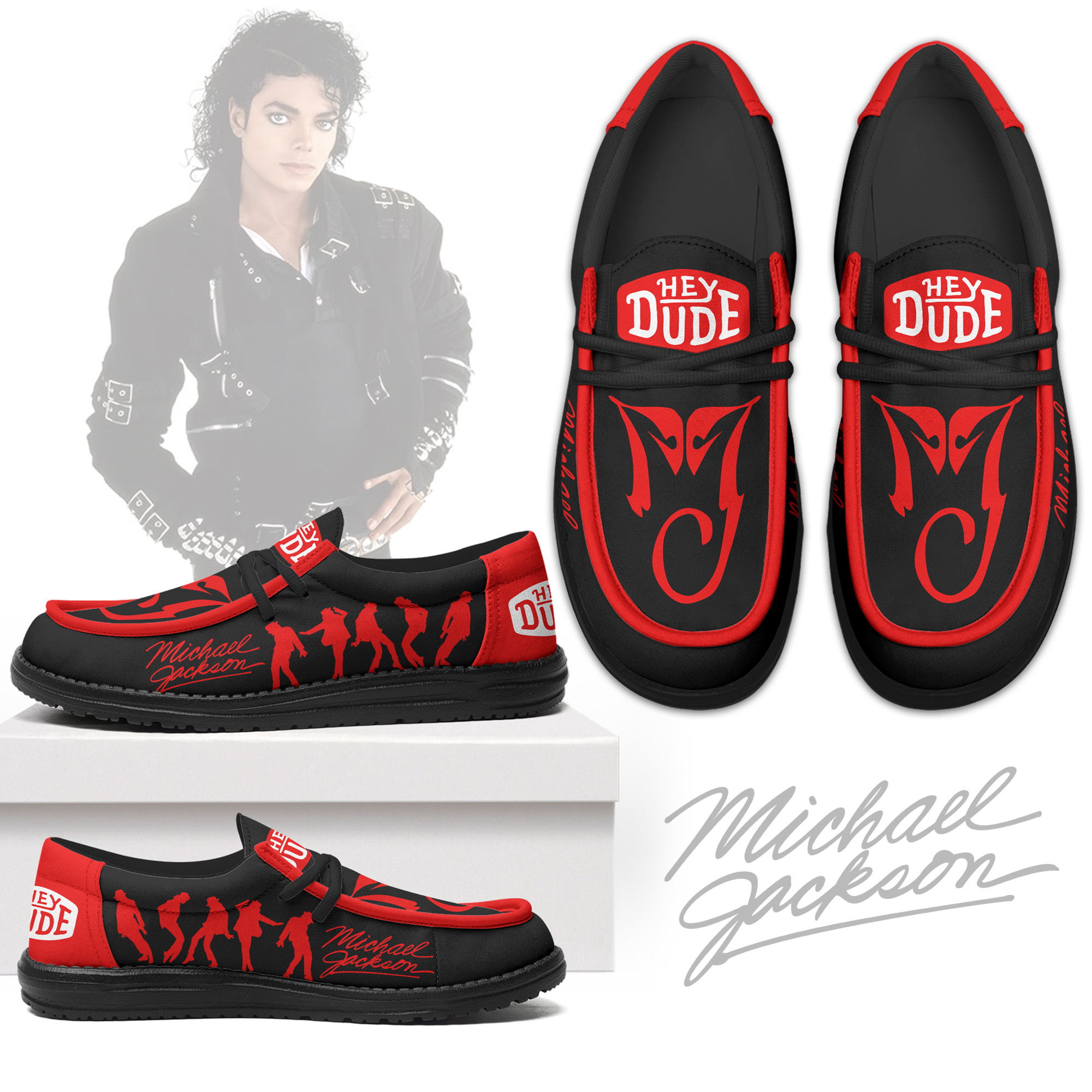JWFancy Michael Jackson – Custom Name Hey Dude