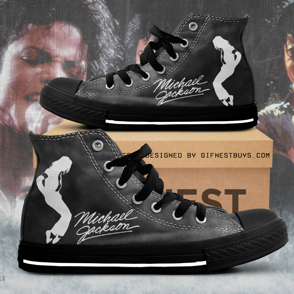 JWFancy Michael Jackson High Top Canvas Sneakers Shoes For Men And Women
