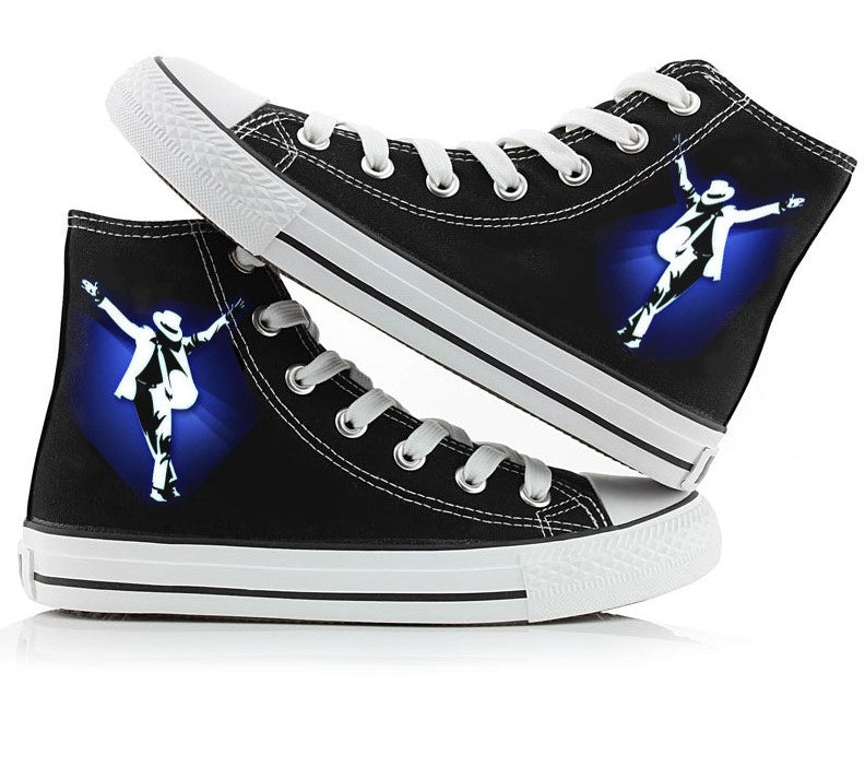 JWFancy Michael Jackson High Top Canvas Sneakers Shoes For Men And Women