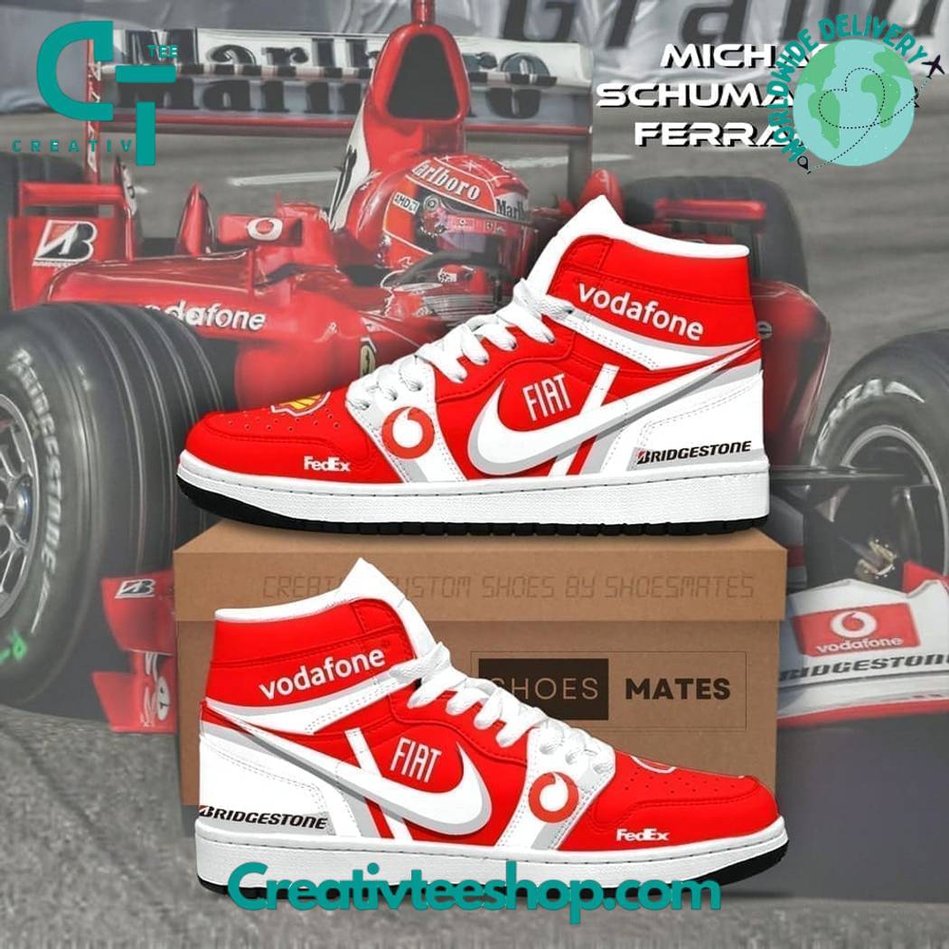 JWFancy Michael Schumacher AJ1 High Sneakers Shoes For Men And Women