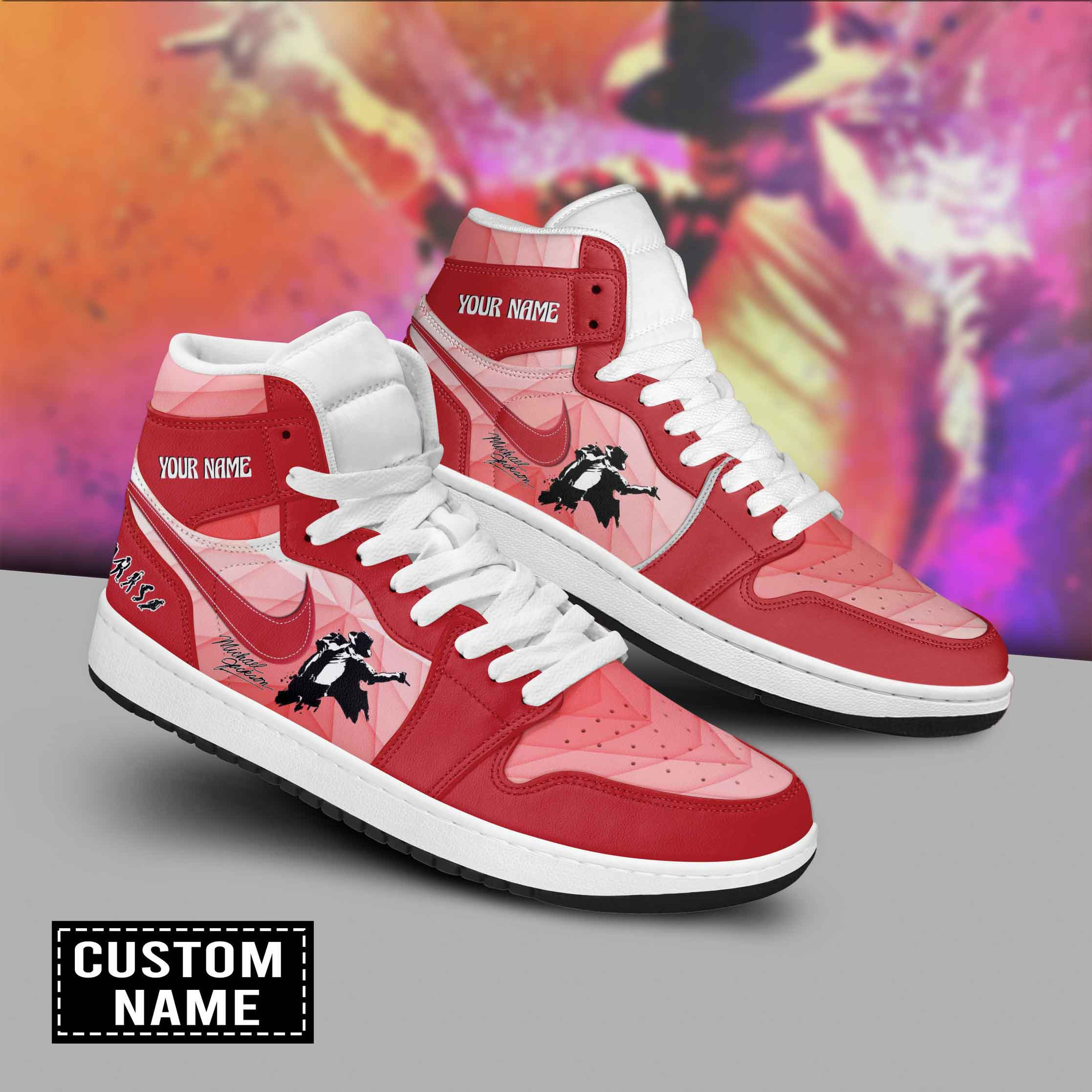 JWFancy Michel Jackson AJ1 High Sneakers Shoes For Men And Women