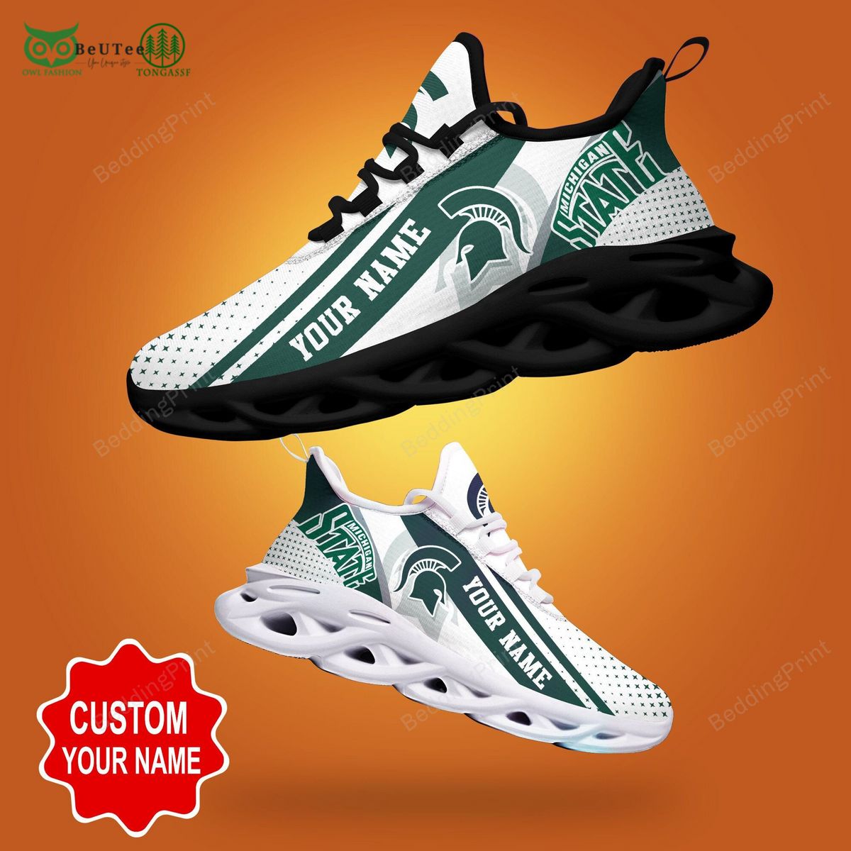 JWFancy Michigan State Spartans Max Soul Shoes Sneakers For Men And Women