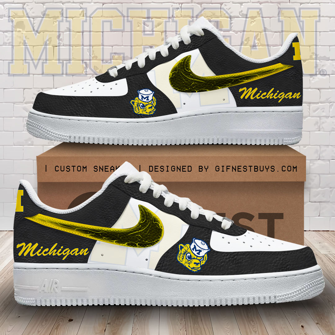 JWFancy Michigan Wolverines Air Low-Top Sneakers Shoes For Men And Women