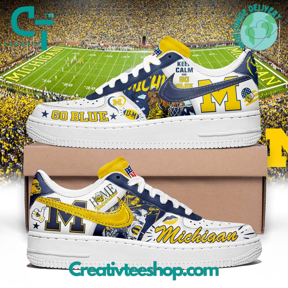 JWFancy Michigan Wolverines Air Low-Top Sneakers Shoes For Men And Women