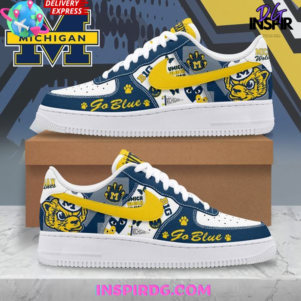 JWFancy Michigan Wolverines Air Low-Top Sneakers Shoes For Men And Women