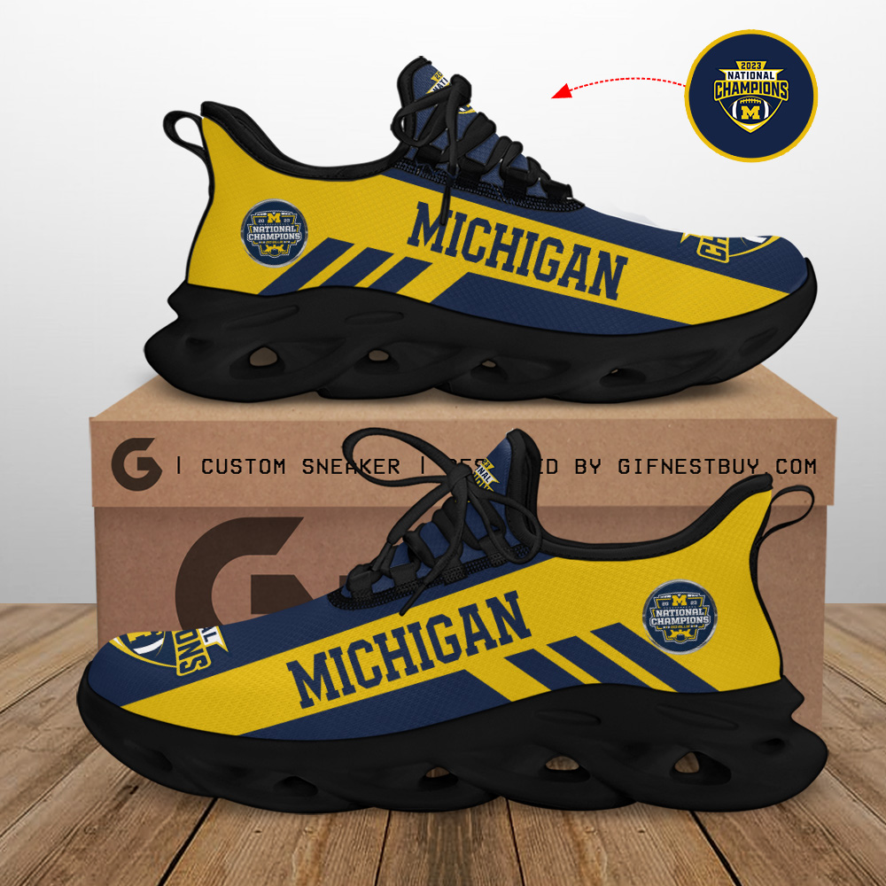 JWFancy Michigan Wolverines Max Soul Shoes Sneakers For Men And Women