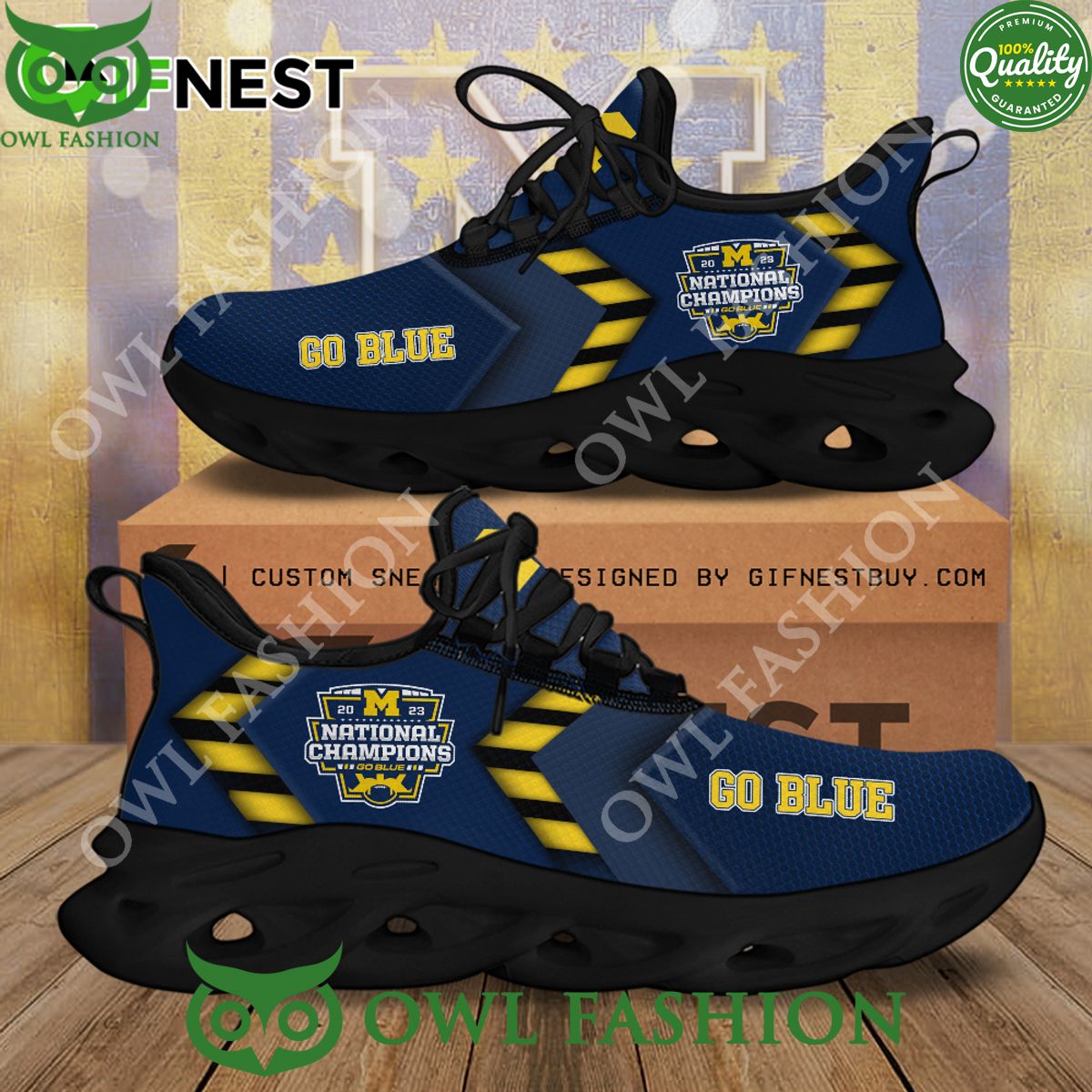 JWFancy Michigan Wolverines Max Soul Shoes Sneakers For Men And Women