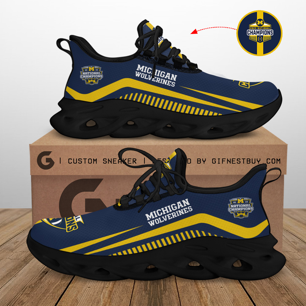 JWFancy Michigan Wolverines Max Soul Shoes Sneakers For Men And Women