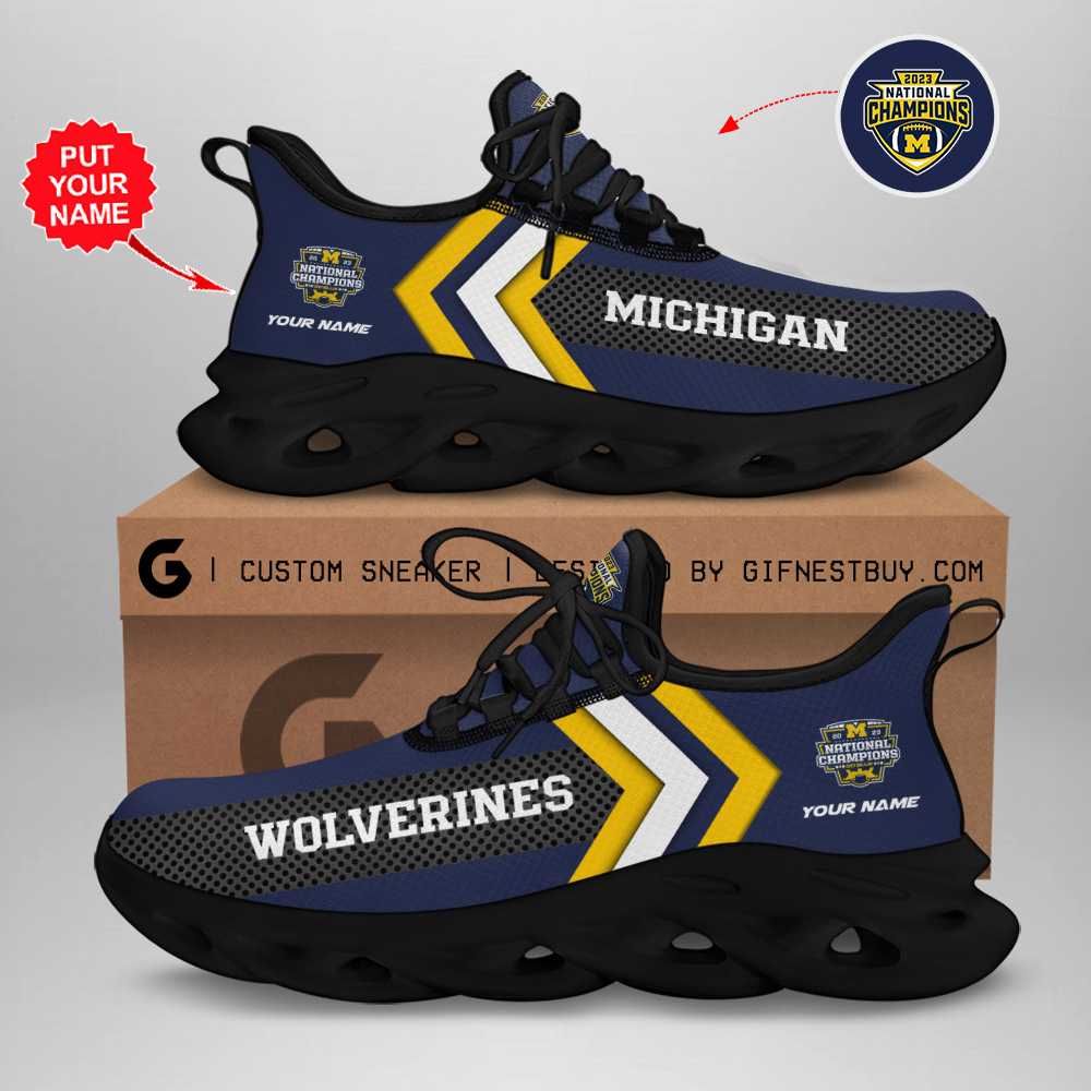 JWFancy Michigan Wolverines Max Soul Shoes Sneakers For Men And Women