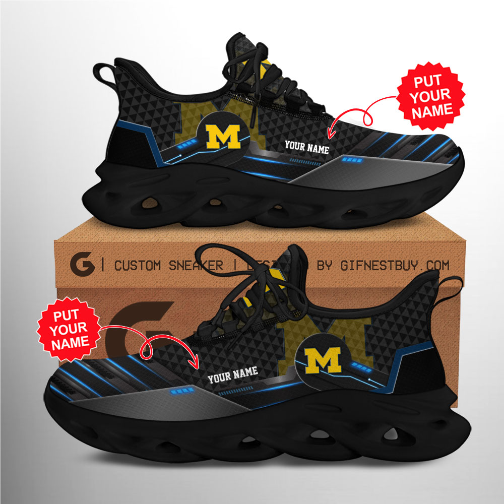 JWFancy Michigan Wolverines Max Soul Shoes Sneakers For Men And Women