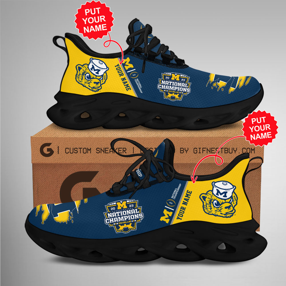 JWFancy Michigan Wolverines Max Soul Shoes Sneakers For Men And Women