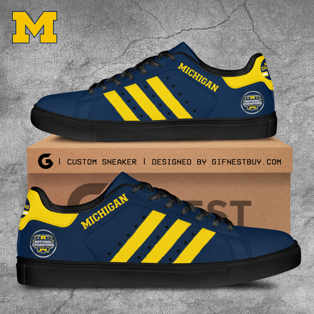 JWFancy Michigan Wolverines Skate Stan Shoes Sneakes For Men And Women
