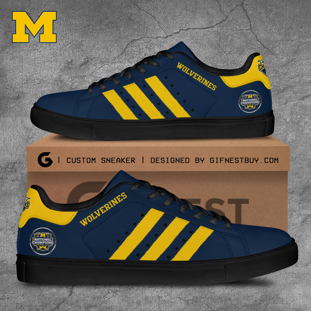 JWFancy Michigan Wolverines Skate Stan Shoes Sneakes For Men And Women