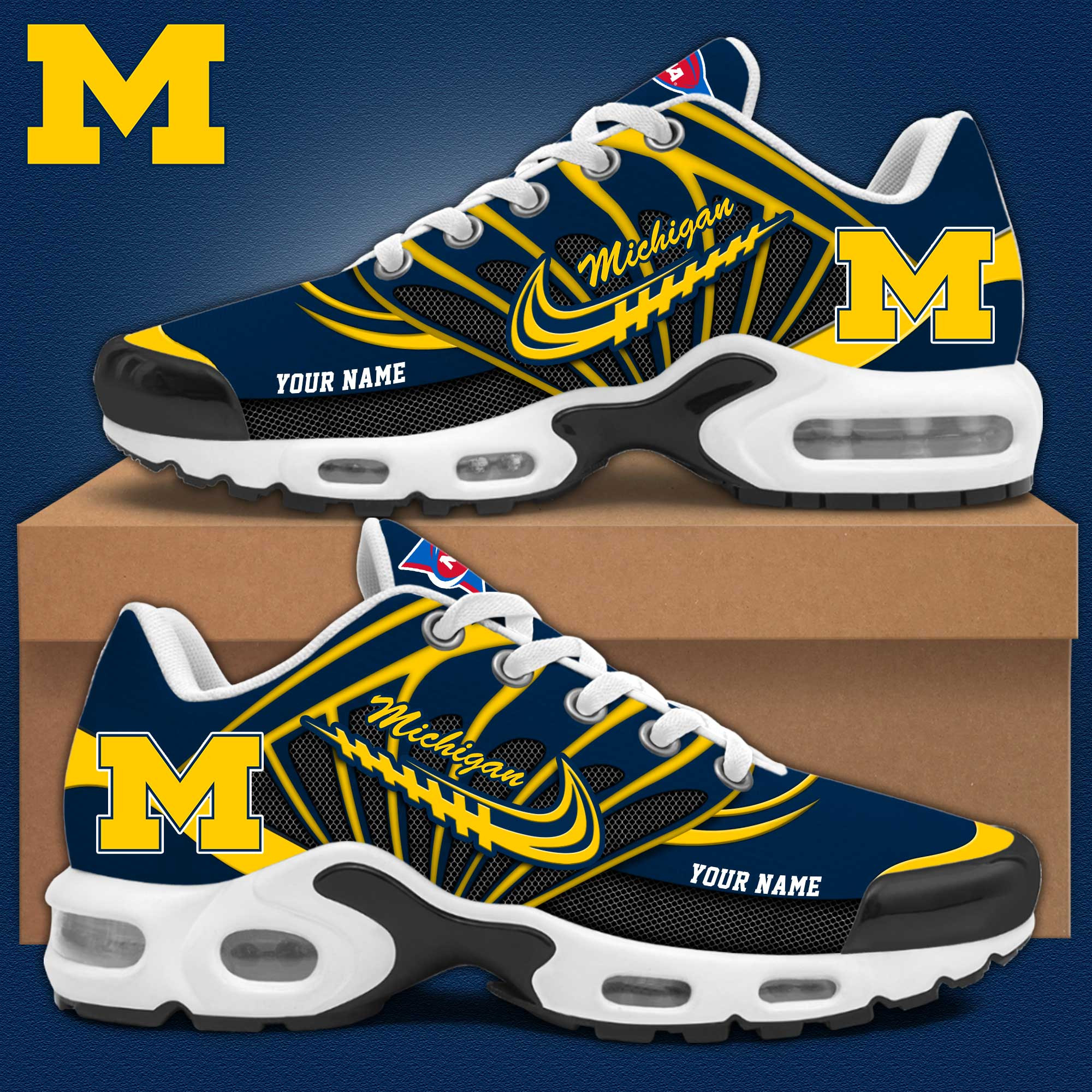 JWFancy Michigan Wolverines TN Shoes Sneakers For Men And Women