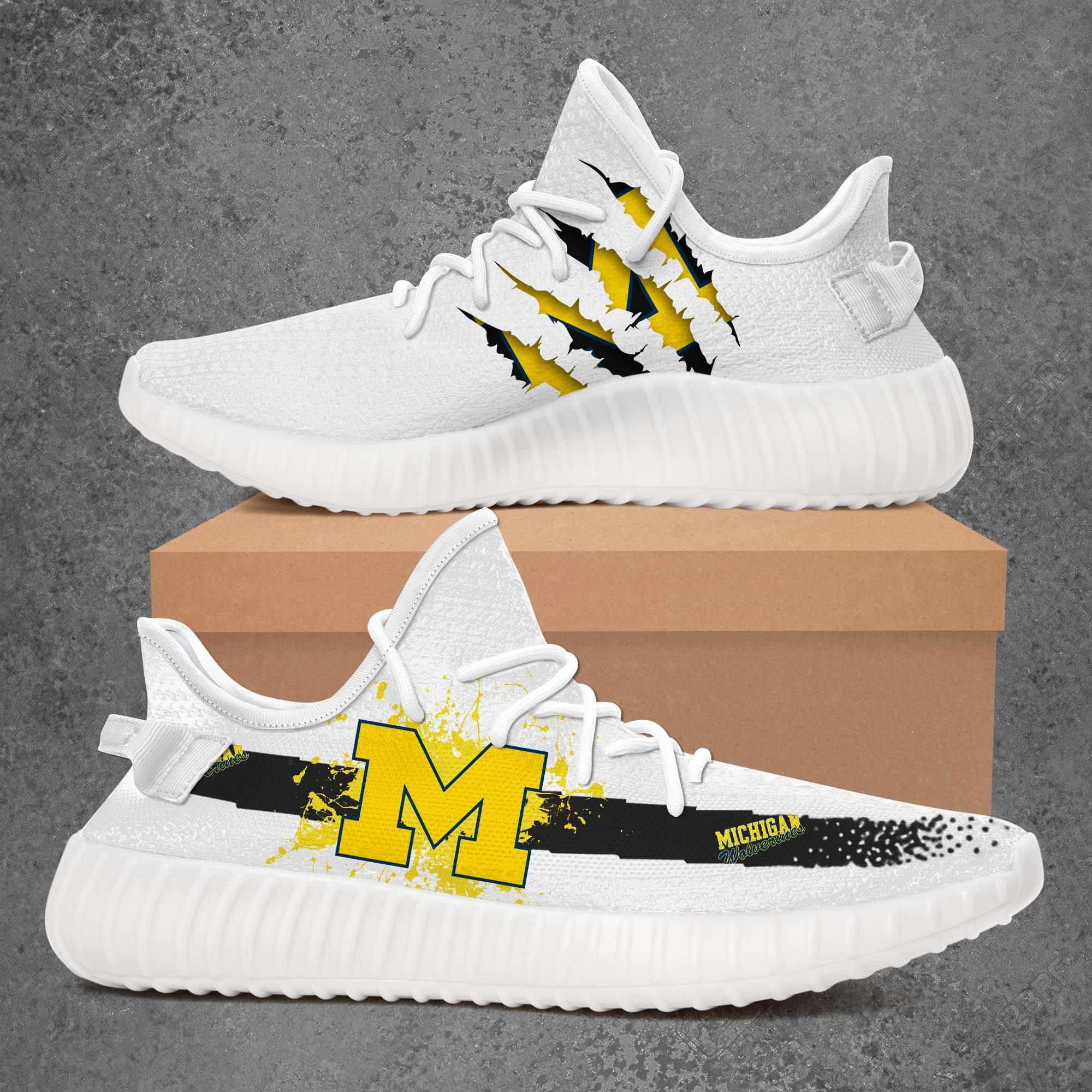 JWFancy Michigan Wolverines Yeezy Boost Shoes For Men And Women