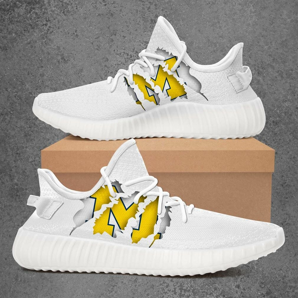 JWFancy Michigan Wolverines Yeezy Boost Shoes For Men And Women