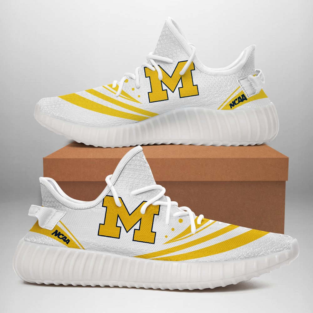 JWFancy Michigan Wolverines Yeezy Boost Shoes For Men And Women