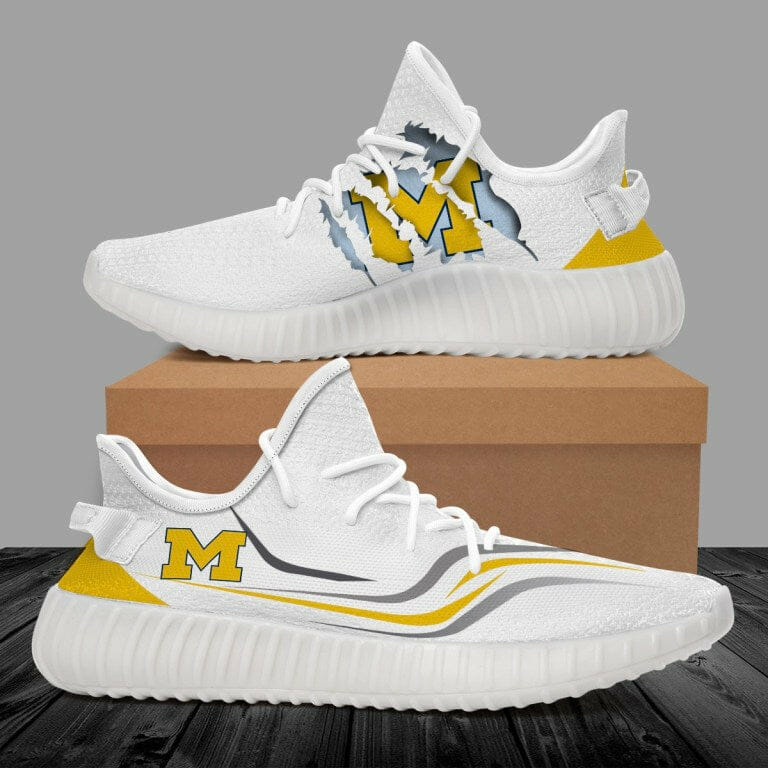 JWFancy Michigan Wolverines Yeezy Boost Shoes For Men And Women