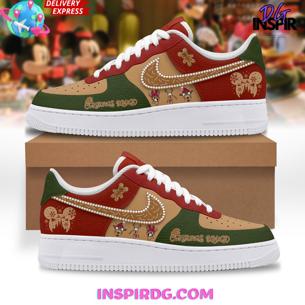 JWFancy Mickey Mouse Christmas Squad Air Low-Top Sneakers Shoes For Men And Women