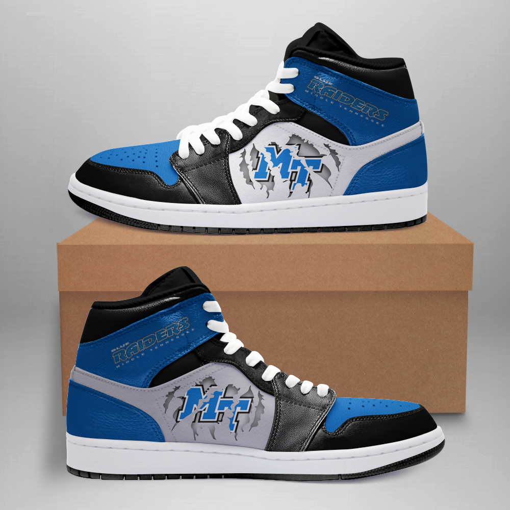 JWFancy Middle Tennessee Blue Raiders AJ1 High Sneakers Shoes For Men And Women