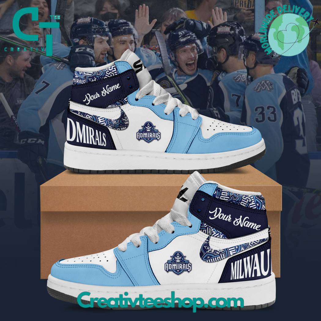 JWFancy Milwaukee Admirals AJ1 High Sneakers Shoes For Men And Women