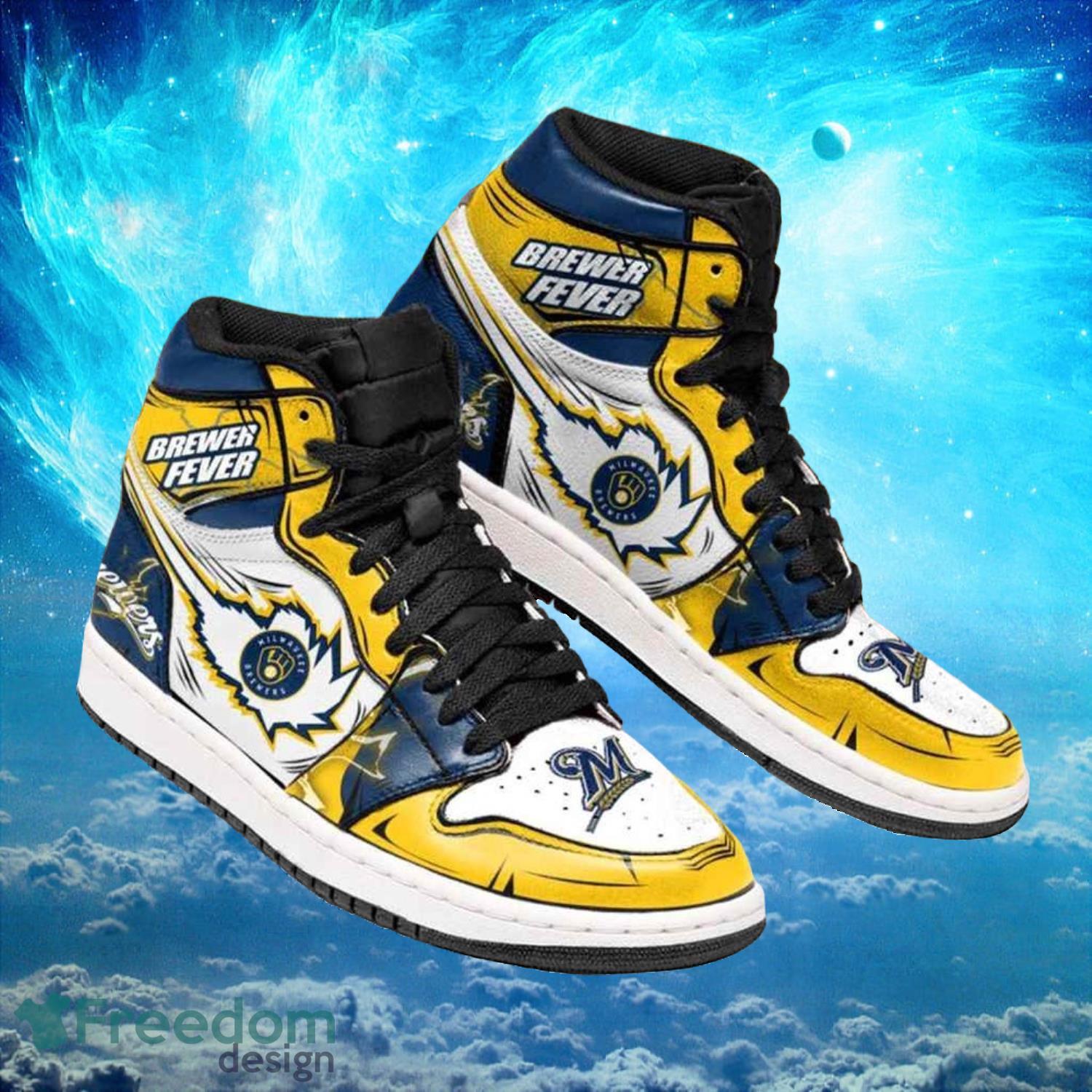 JWFancy Milwaukee Brewers AJ1 High Sneakers Shoes For Men And Women