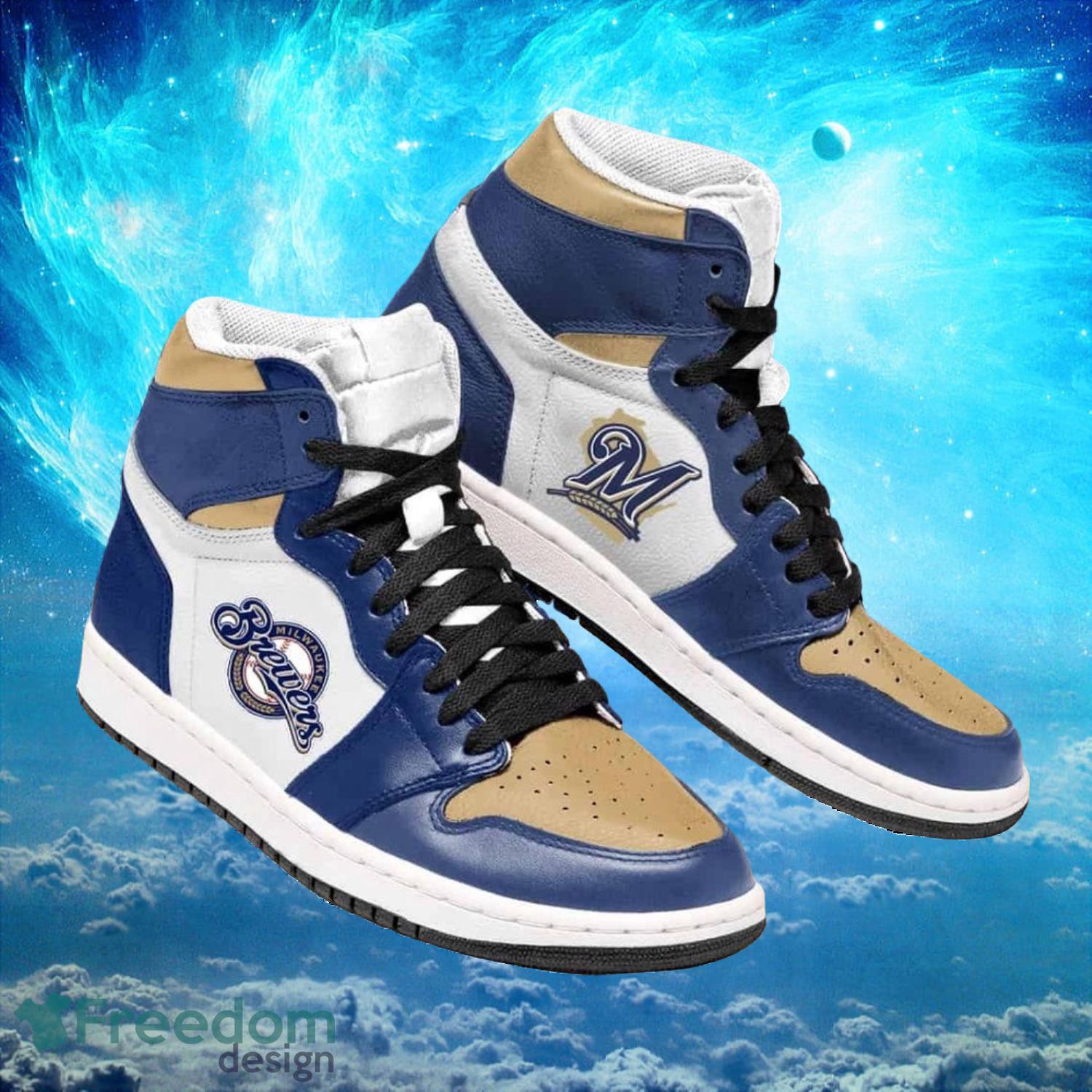 JWFancy Milwaukee Brewers AJ1 High Sneakers Shoes For Men And Women