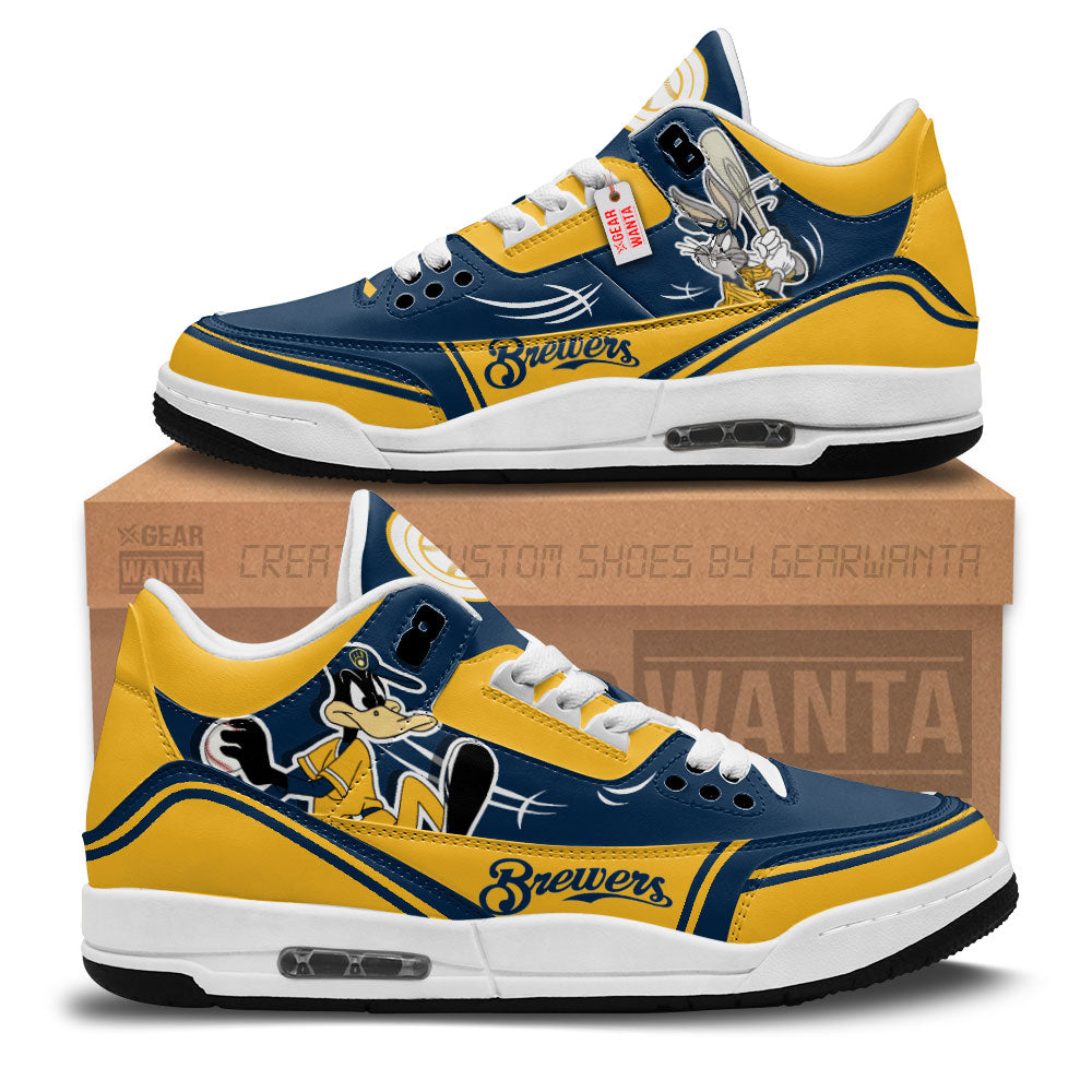 JWFancy Milwaukee Brewers AJ3 Sneakers Shoes For Men And Women