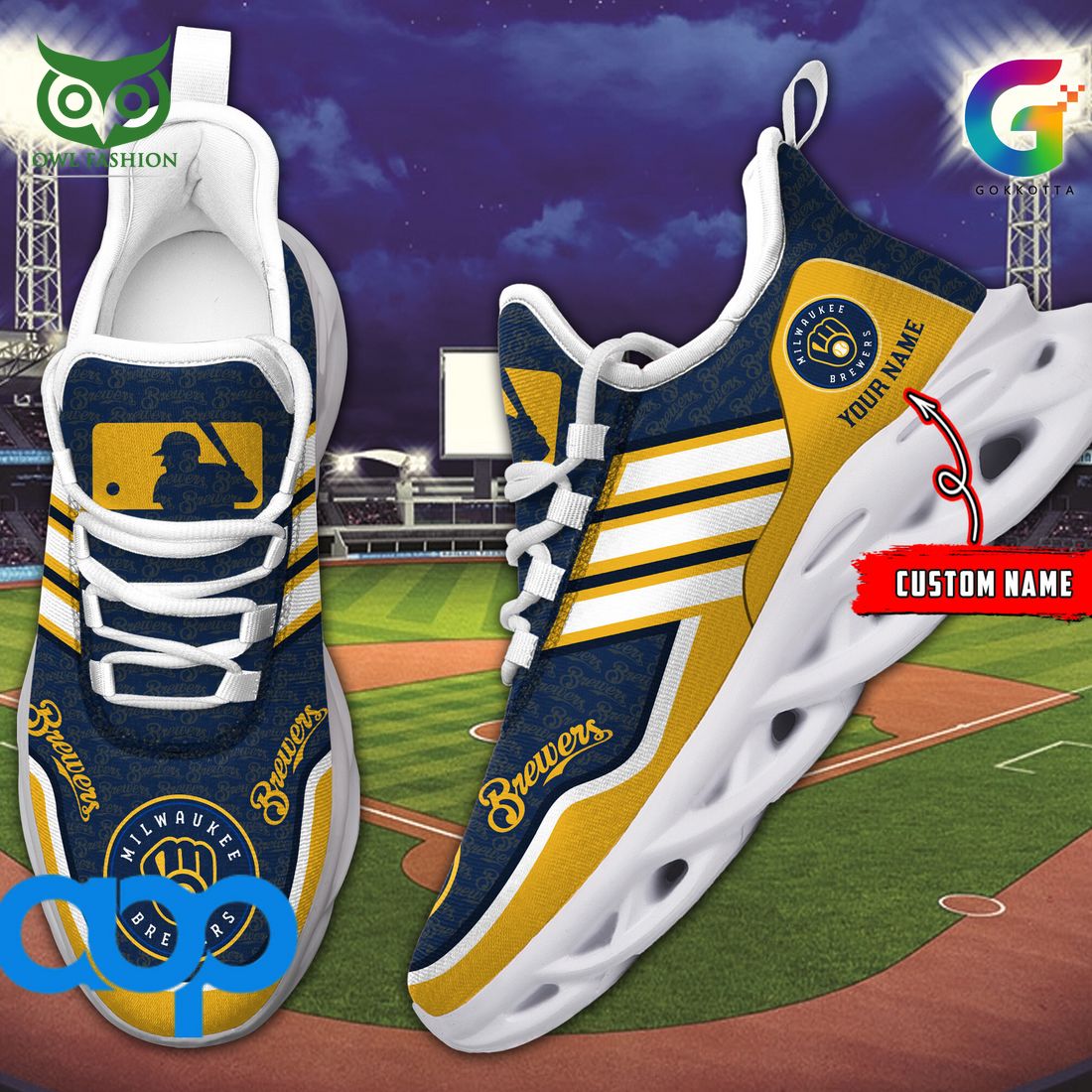 JWFancy Milwaukee Brewers Max Soul Shoes Sneakers For Men And Women