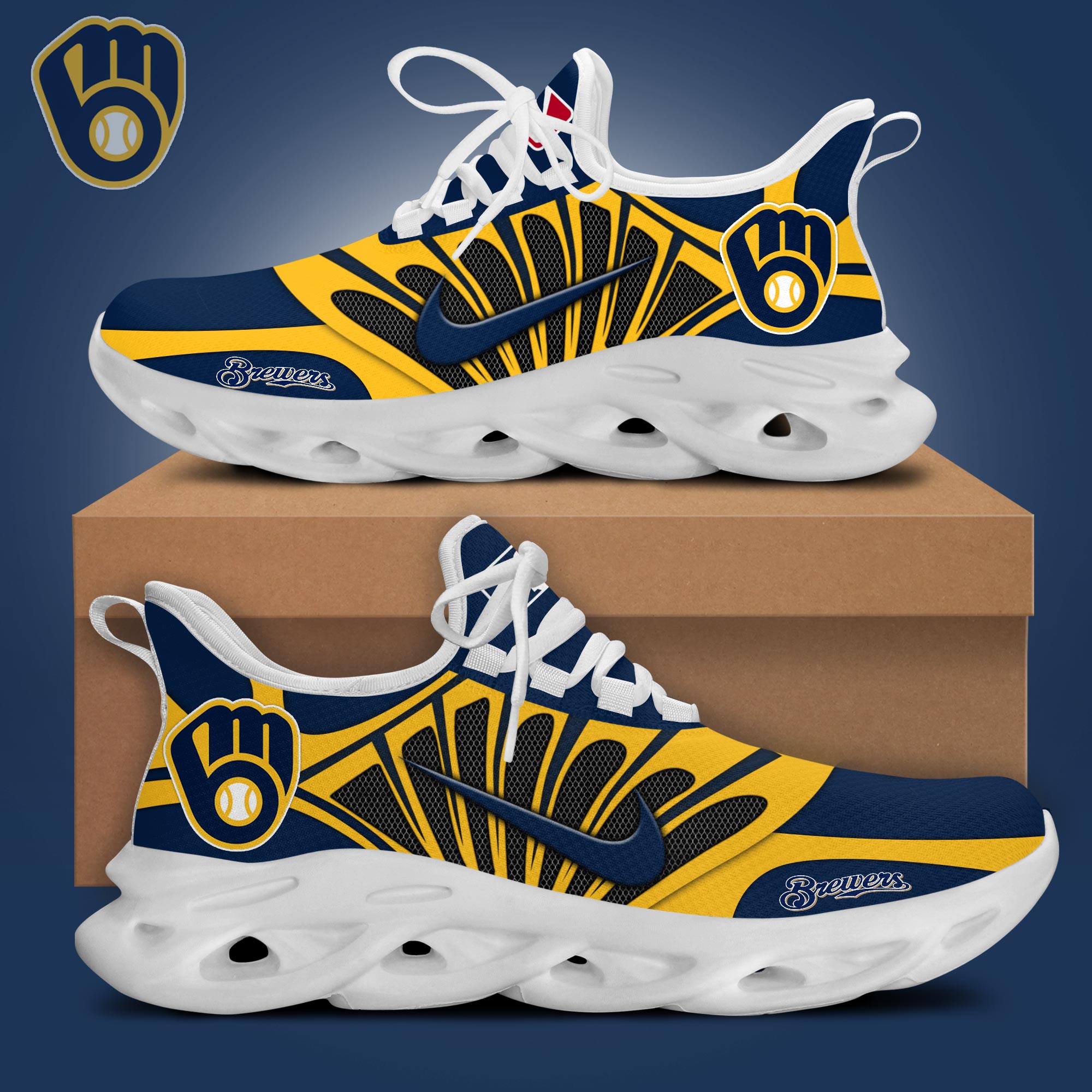 JWFancy Milwaukee Brewers Max Soul Shoes Sneakers For Men And Women