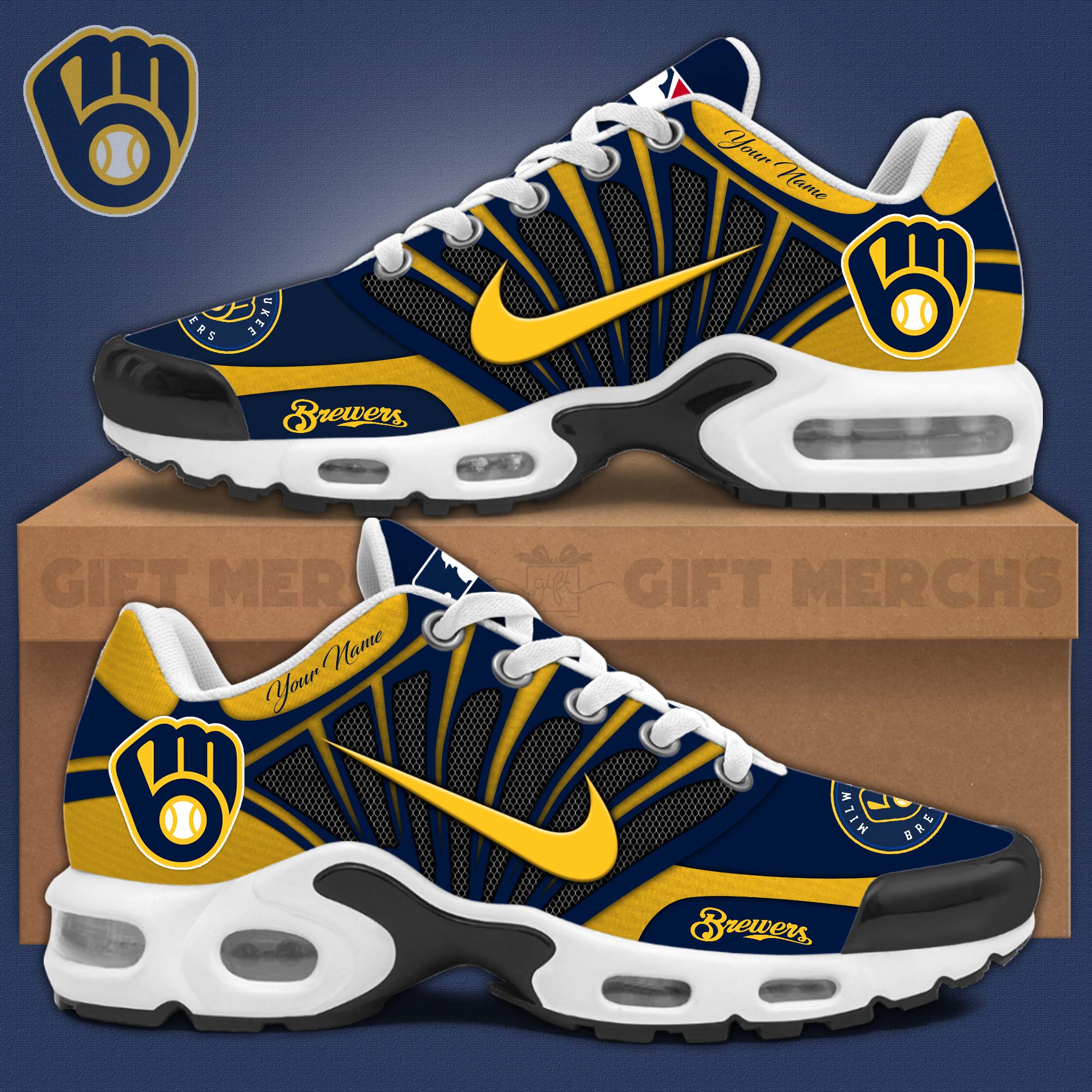JWFancy Milwaukee Brewers TN Shoes Sneakers For Men And Women