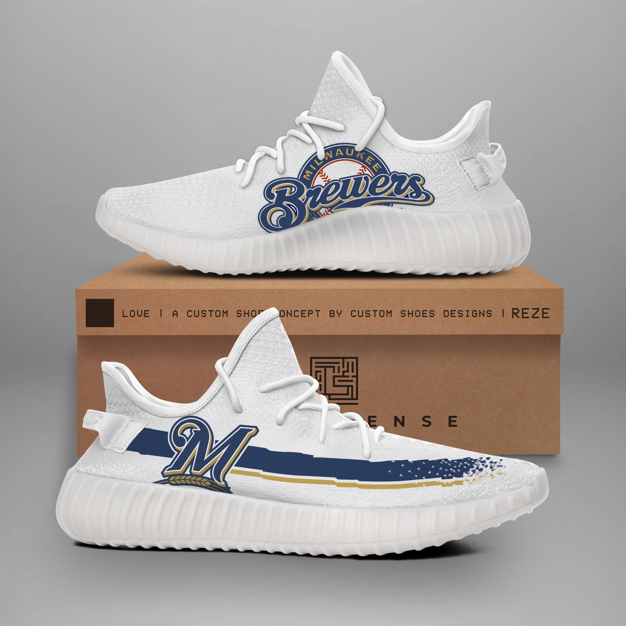 JWFancy Milwaukee Brewers Yeezy Boost Shoes For Men And Women