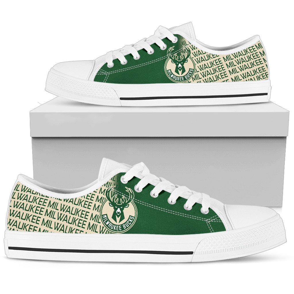 JWFancy Milwaukee Bucks Low Top Canvas Sneakers Shoes For Men And Women